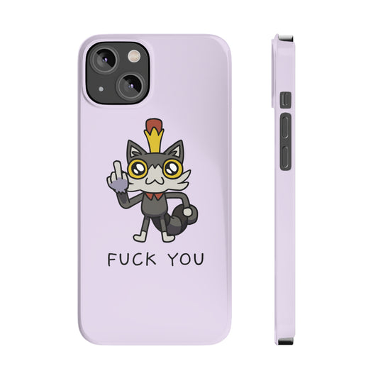 Lemon Cat F*** YOU Phone Case - Purple