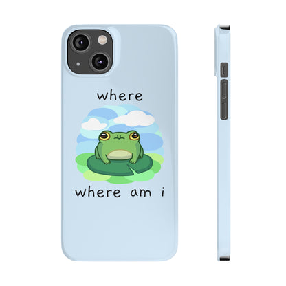 Lily Pad Frog Phone Case - Blue