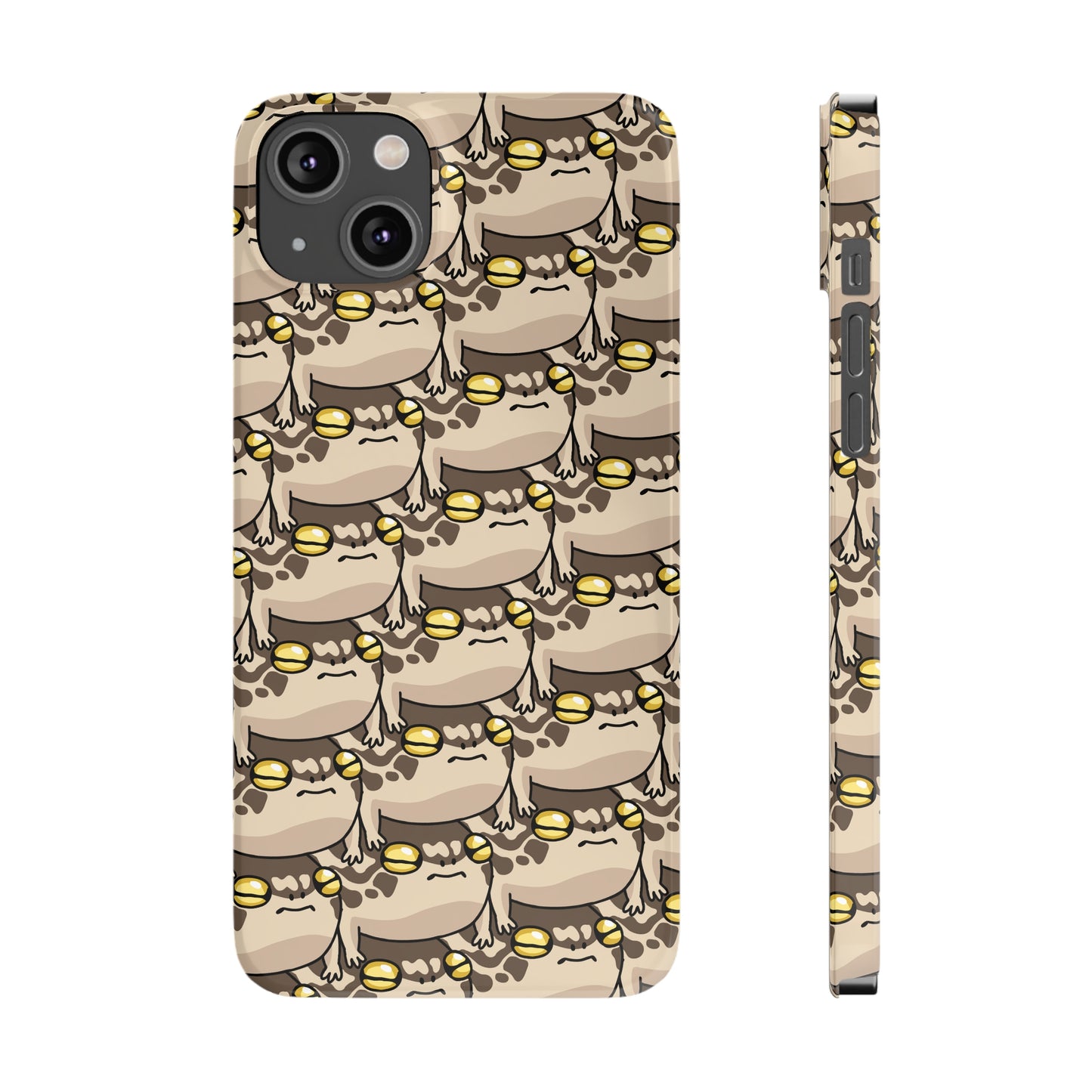 Stacked Desert Rain Frogs Pattern Phone Case