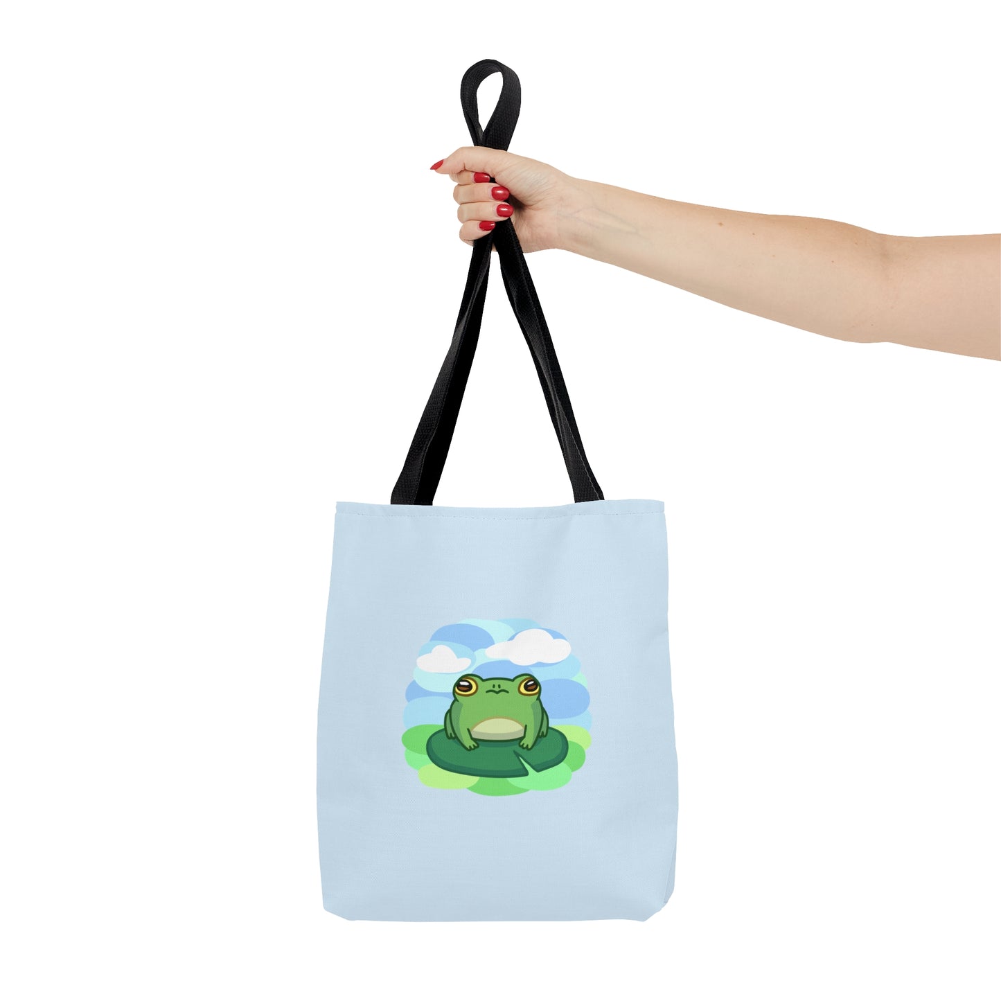 Lily Pad Frog Tote Bag - Blue