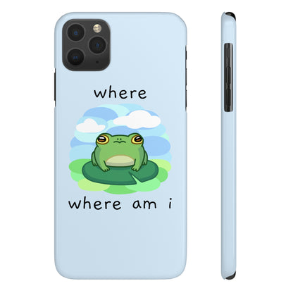 Lily Pad Frog Phone Case - Blue