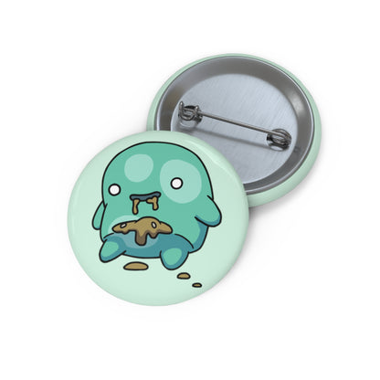 Pebble the Jelly Thing Pin Buttons - Green