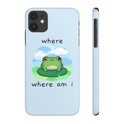 Lily Pad Frog Phone Case - Blue