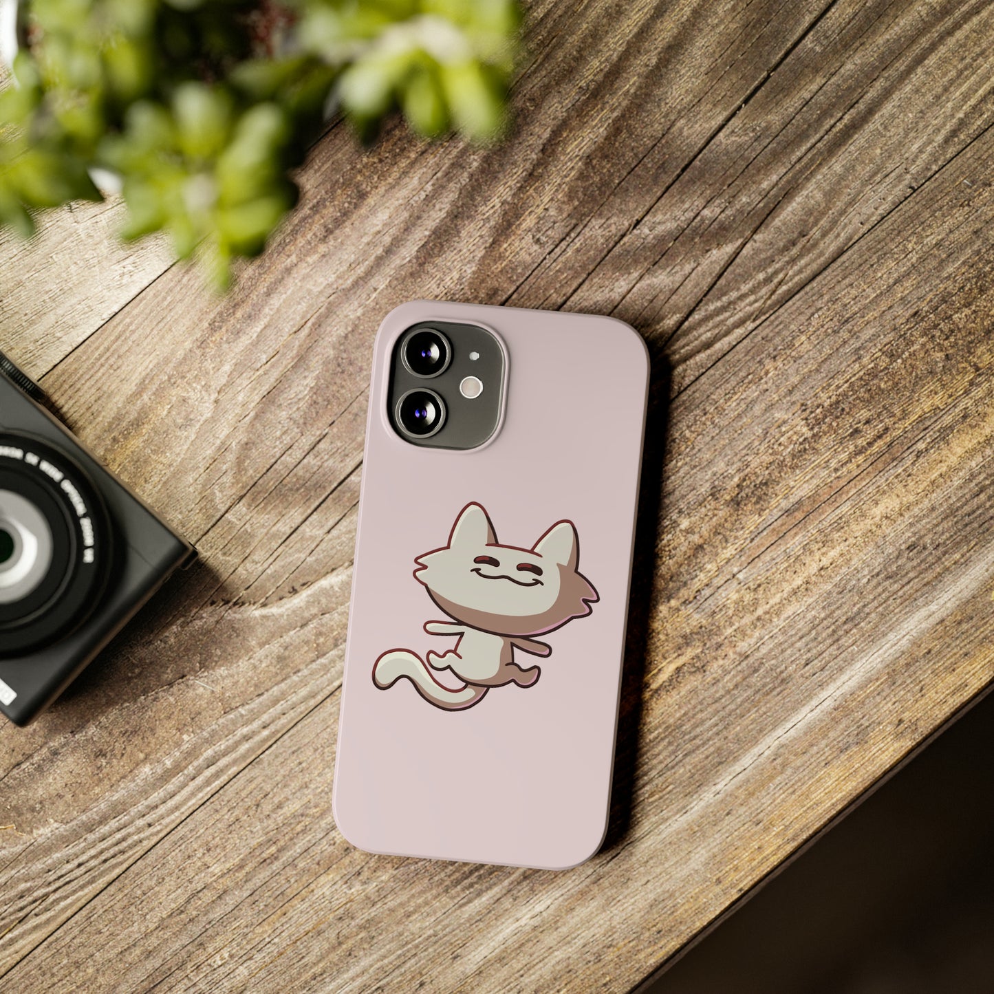 Tiny Cat Phone Case - Pink