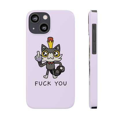 Lemon Cat F*** YOU Phone Case - Purple