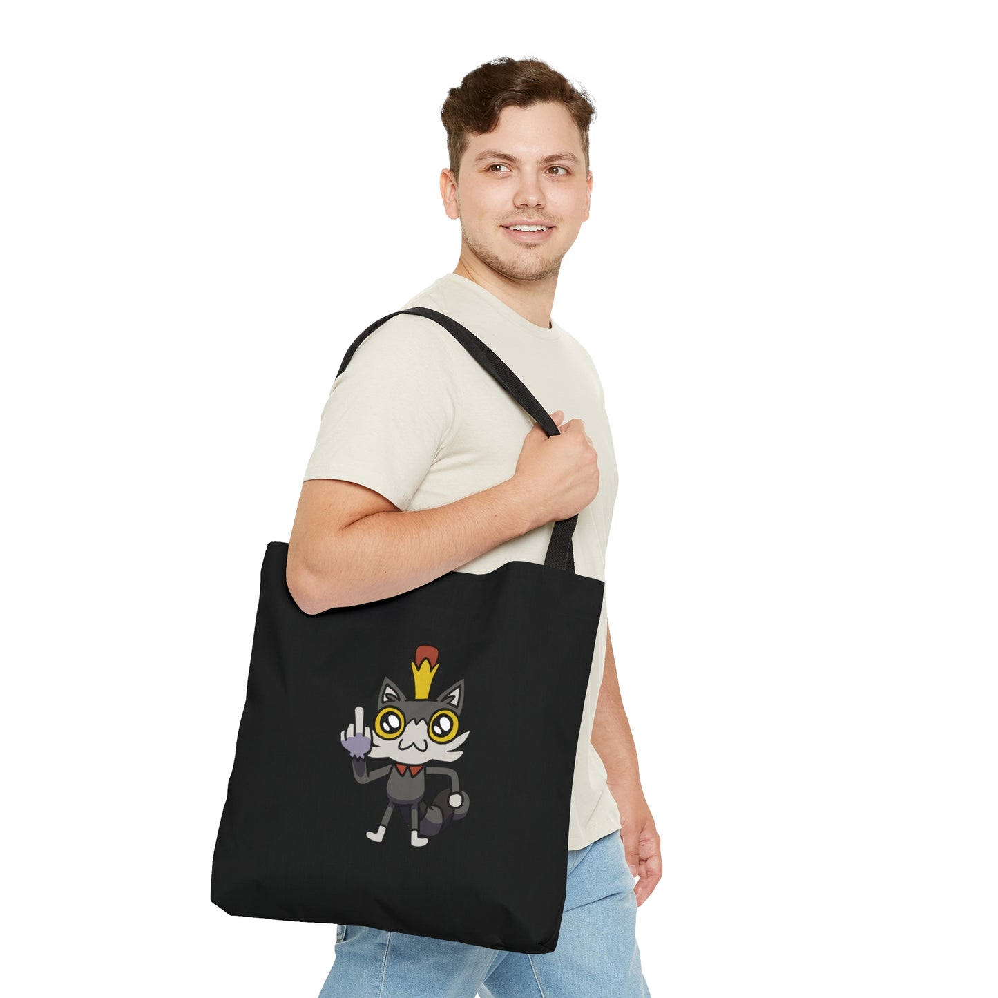 Lemon Cat Tote Bag - Black