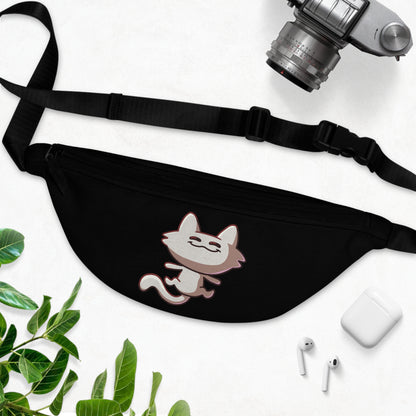 Tiny Cat Fanny Pack - Black