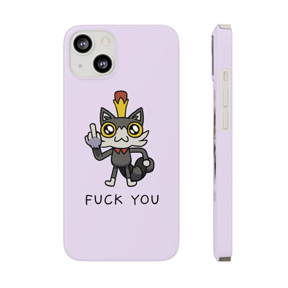 Lemon Cat F*** YOU Phone Case - Purple