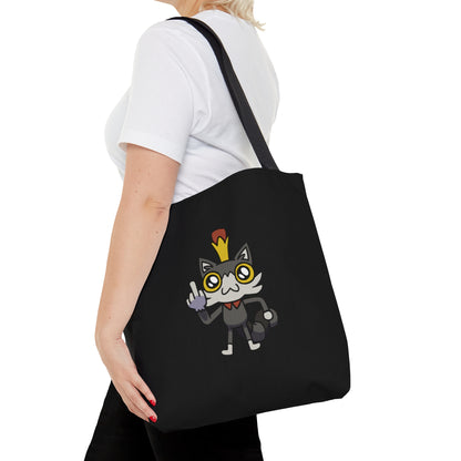 Lemon Cat Tote Bag - Black