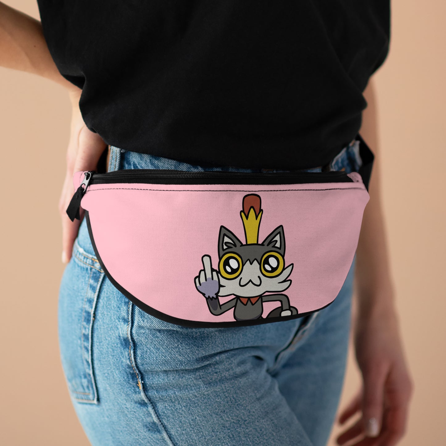 Lemon Cat Fanny Pack - Pink