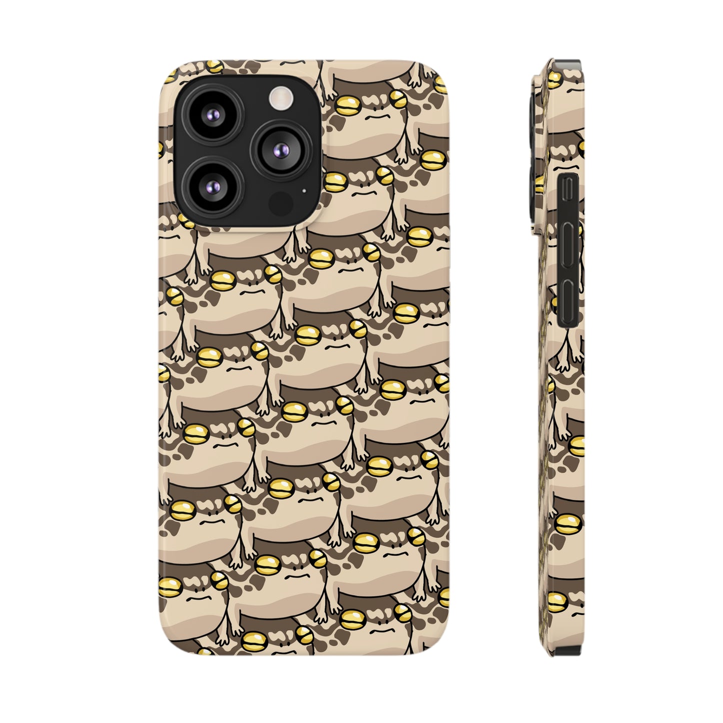 Stacked Desert Rain Frogs Pattern Phone Case