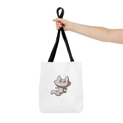 Tiny Cat Tote Bag - White