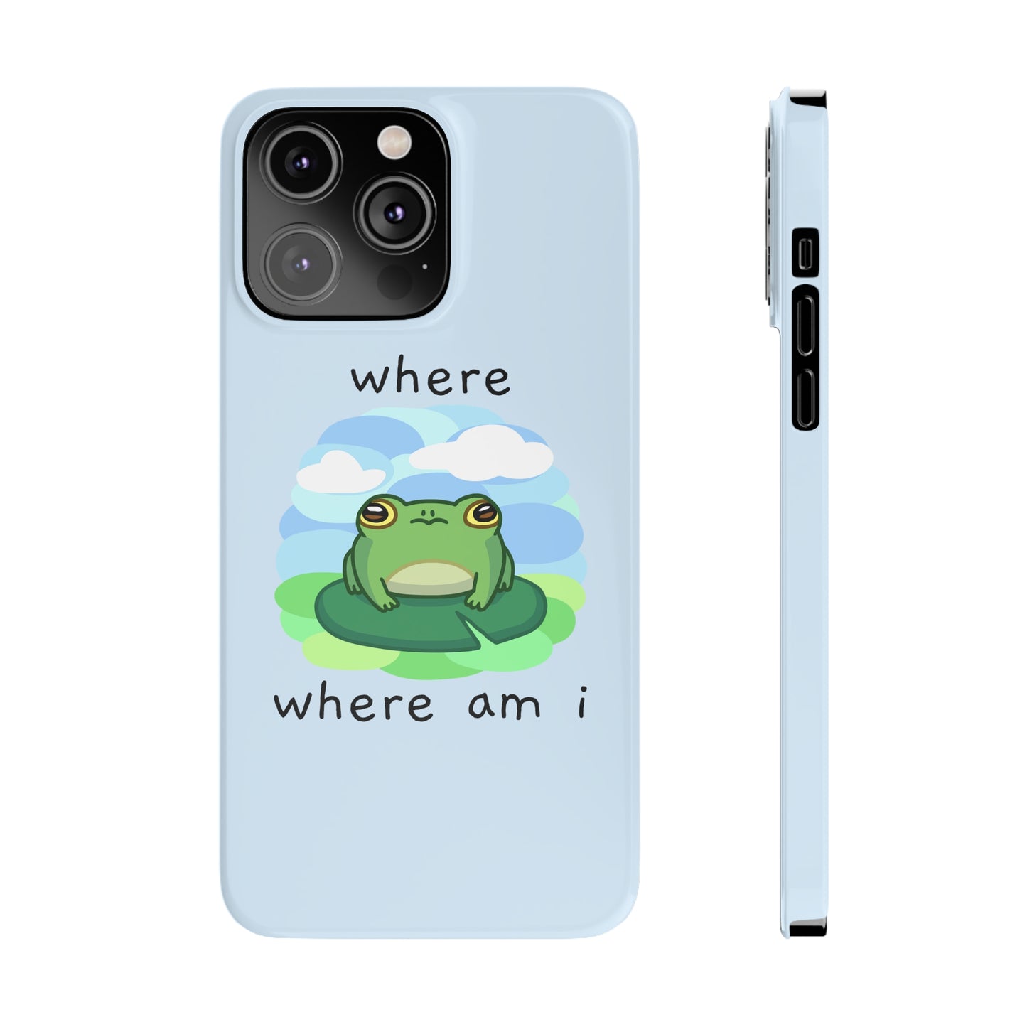 Lily Pad Frog Phone Case - Blue