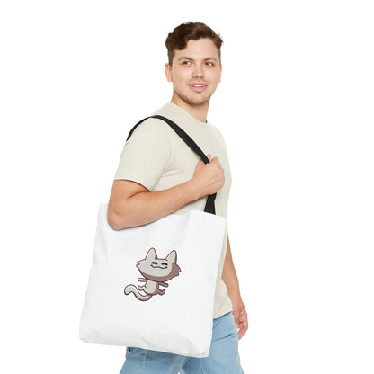 Tiny Cat Tote Bag - White