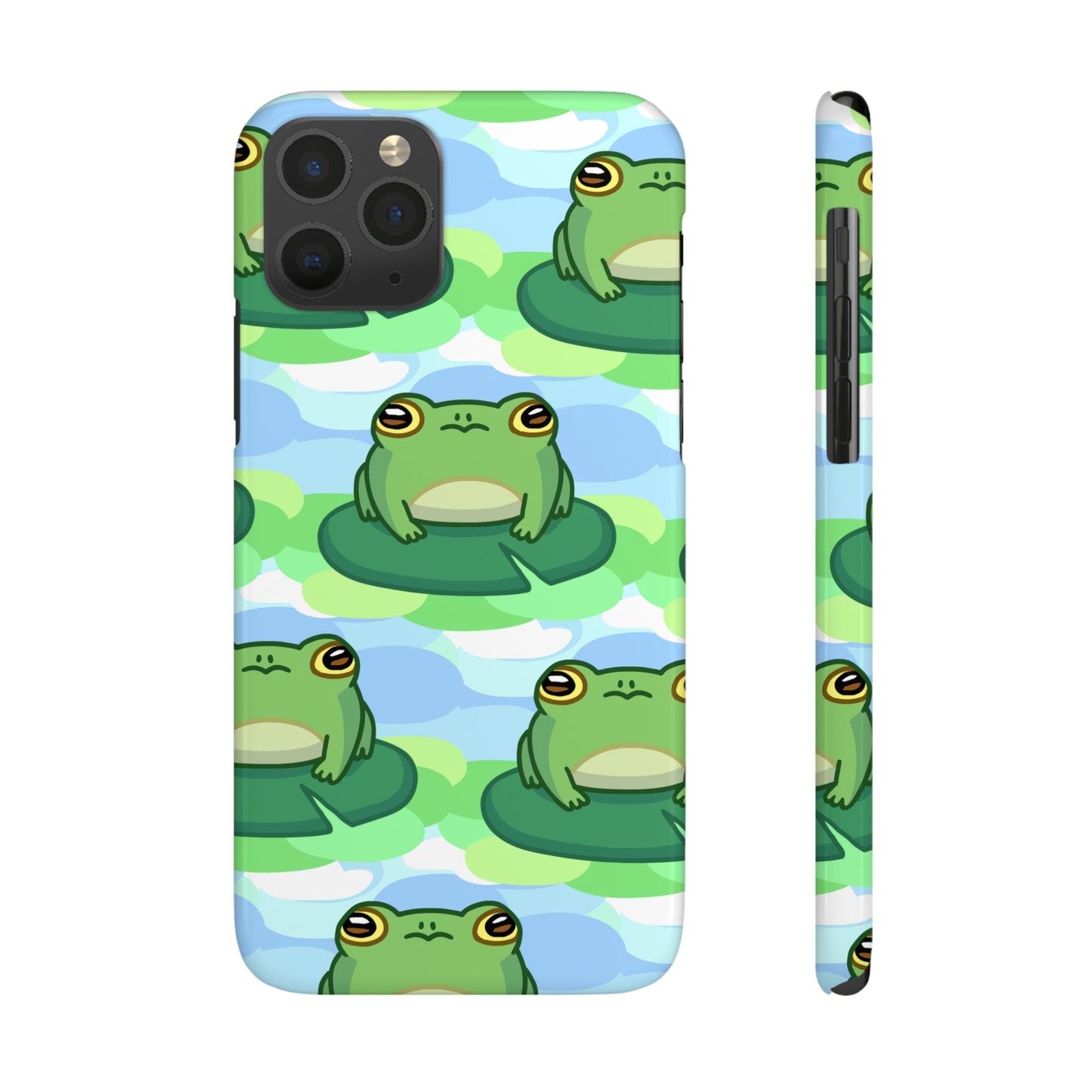 Lily Pad Frog Pattern Phone Case