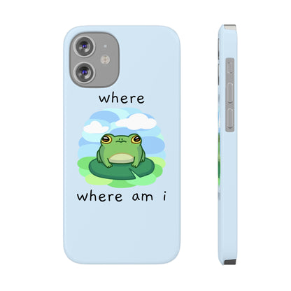 Lily Pad Frog Phone Case - Blue