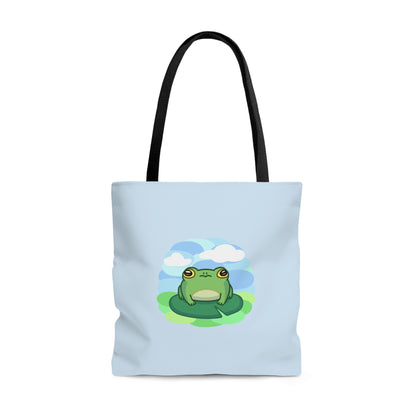 Lily Pad Frog Tote Bag - Blue