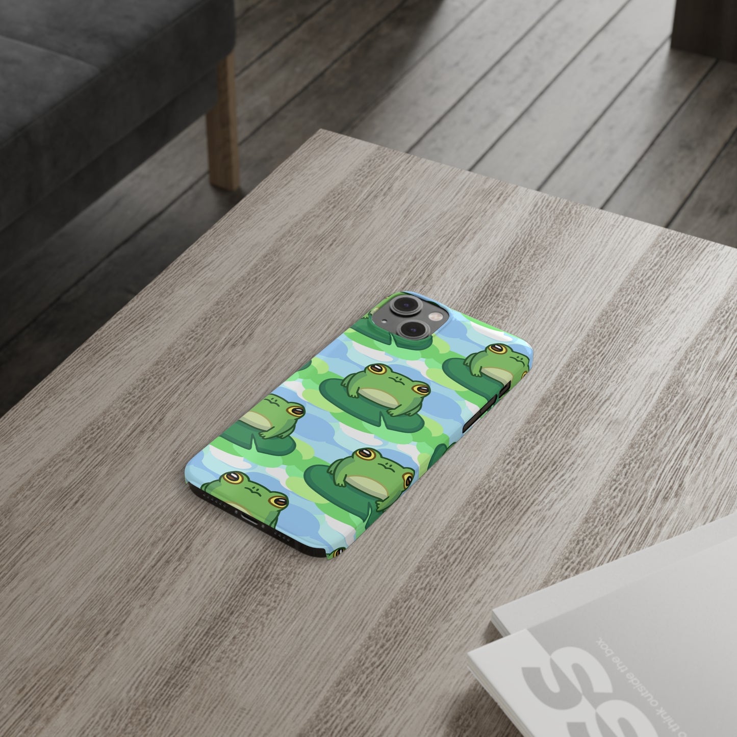 Lily Pad Frog Pattern Phone Case