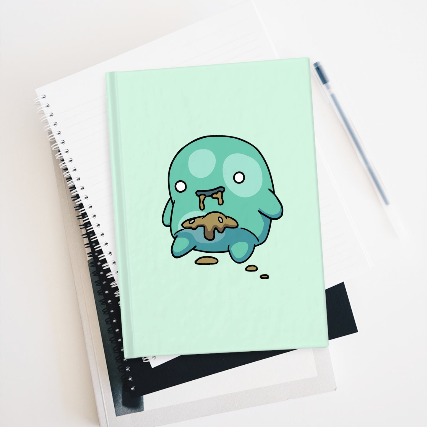 Pebble the Jelly Thing Journal - Ruled Pages - Green