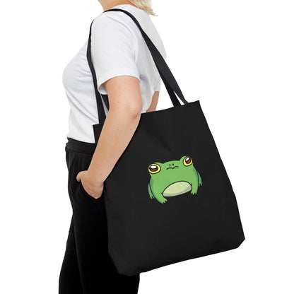 Lily Pad Frog Tote Bag - Black