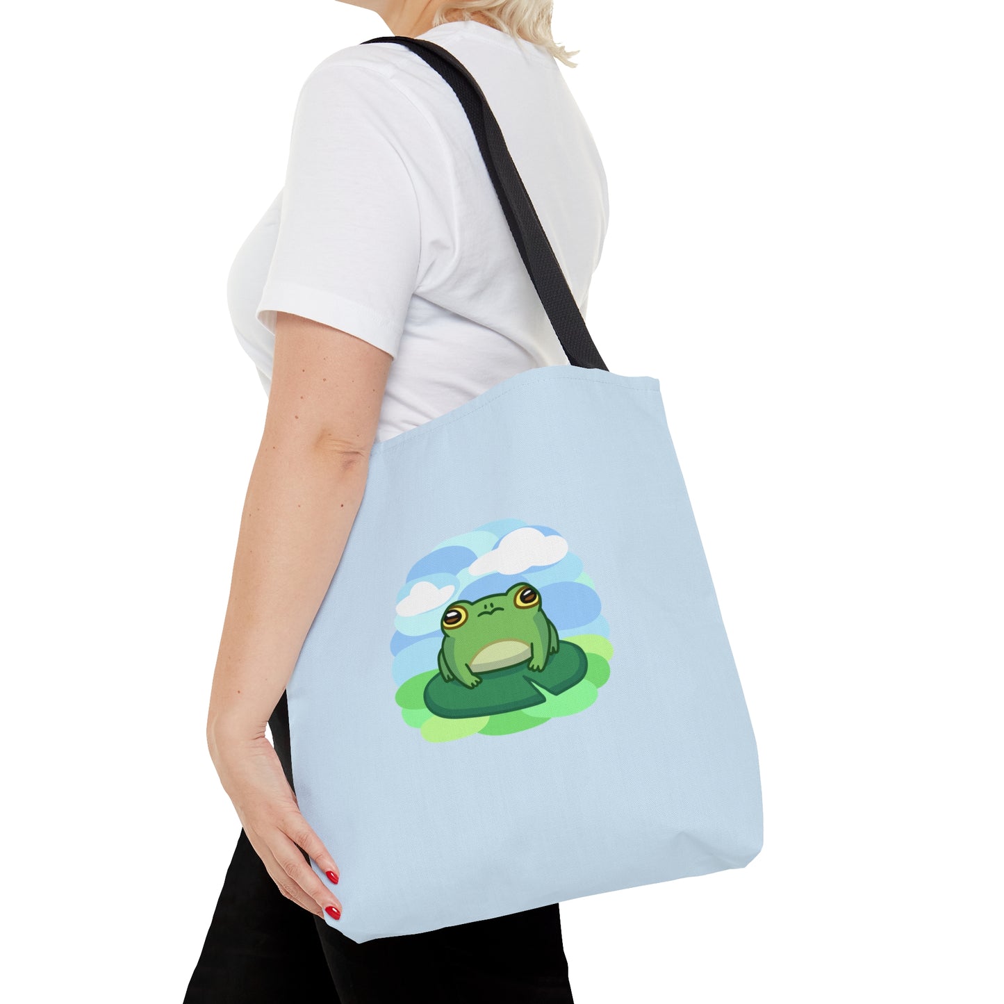 Lily Pad Frog Tote Bag - Blue