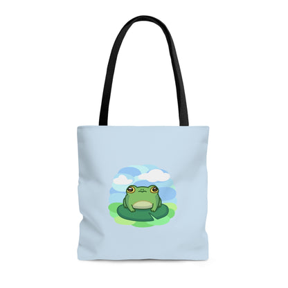 Lily Pad Frog Tote Bag - Blue